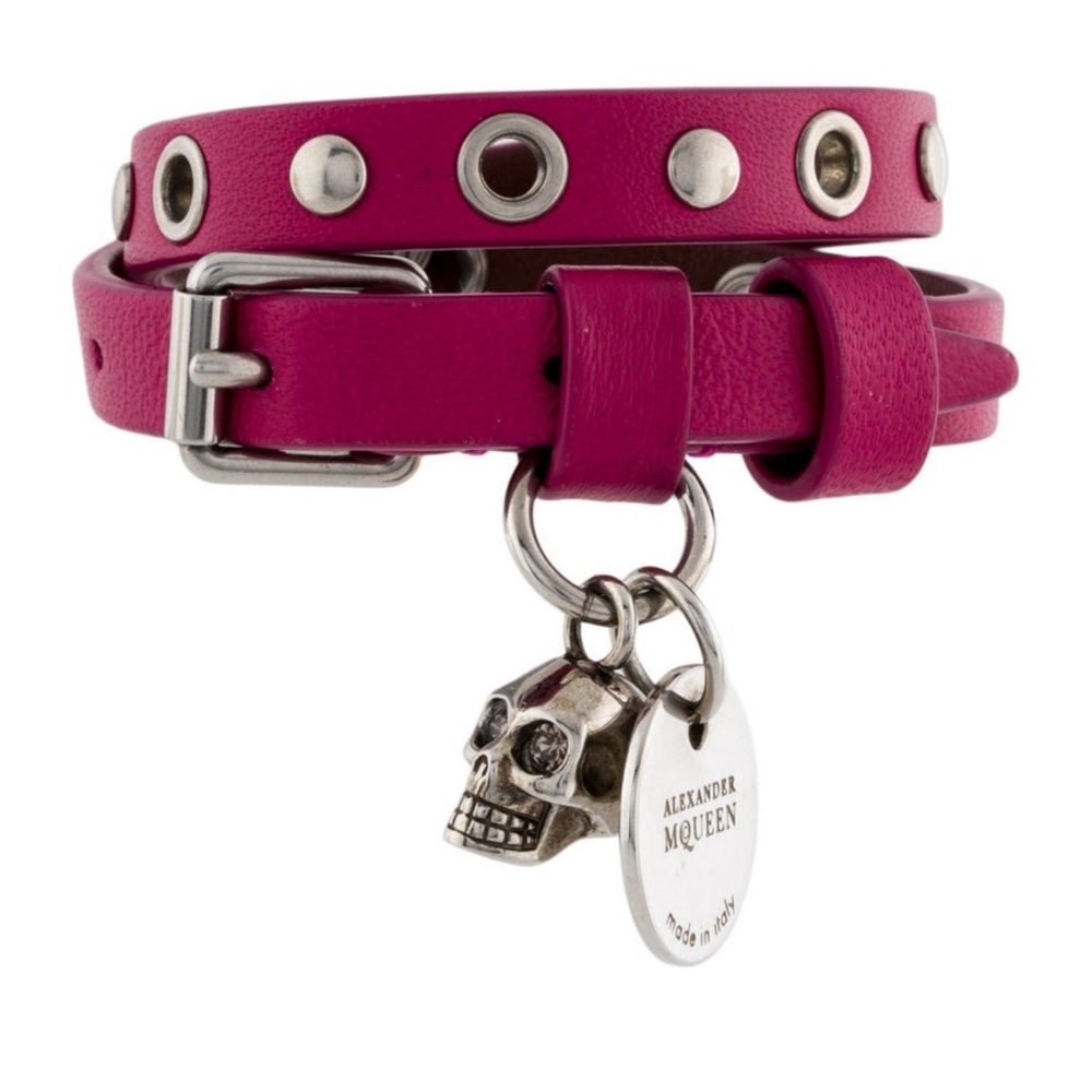 Alexander McQueen Pink double wrap bracelet